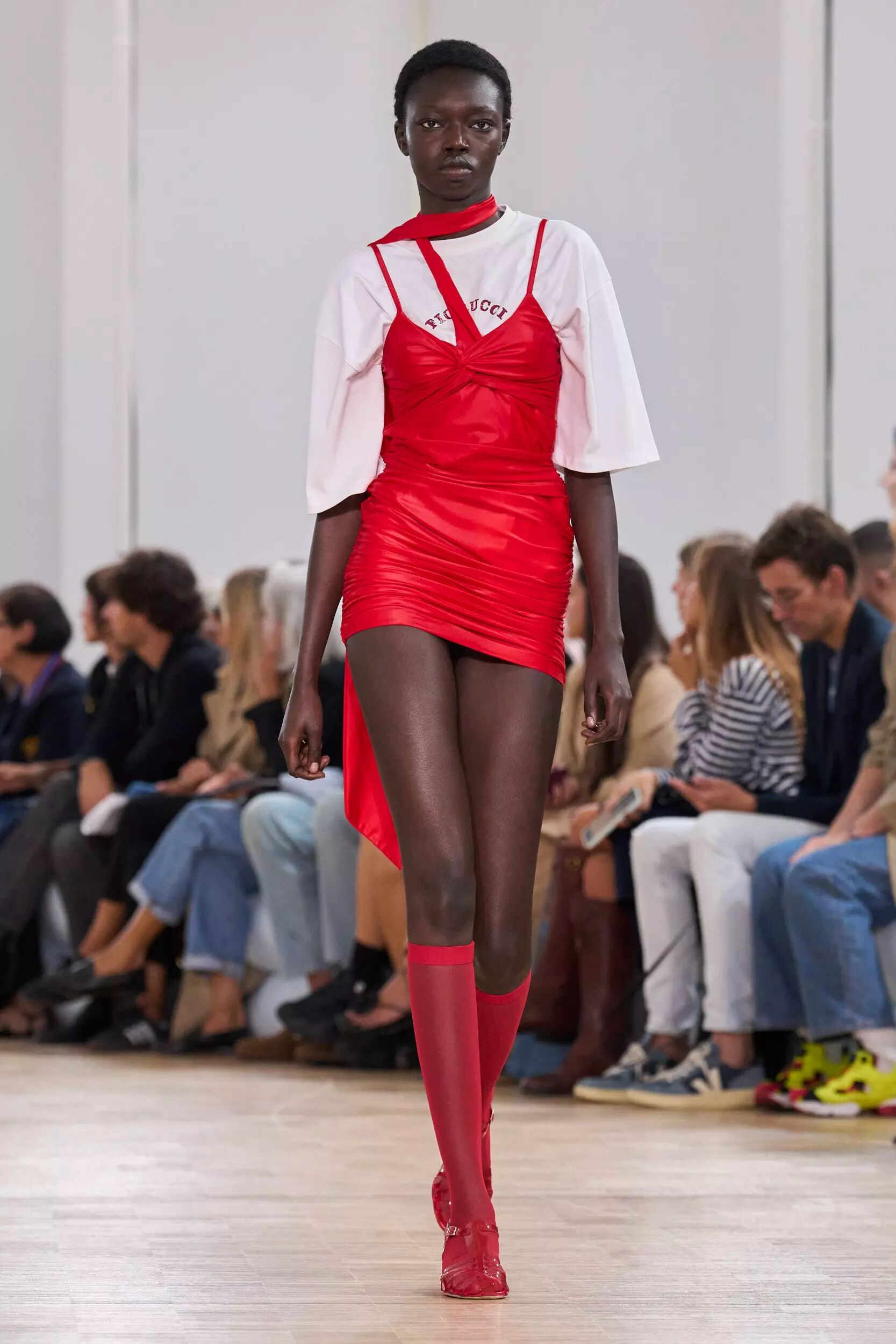 Scarf Bodycon Mini Dress Red